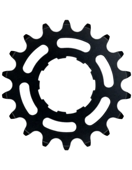 Tandwiel KMC Voor enviolo 18T O-MO Staal 3/32 inch - Zwart