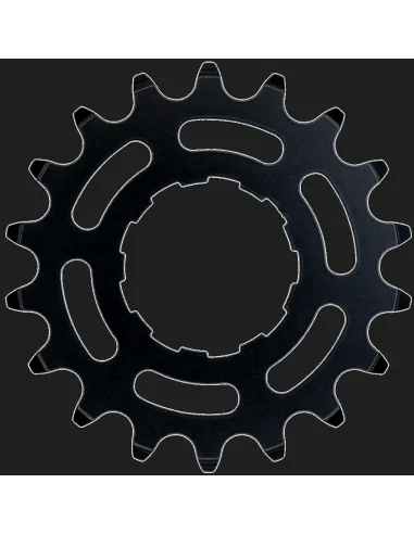 Tandwiel KMC Voor enviolo 18T O-MO Staal 3/32 inch - Zwart