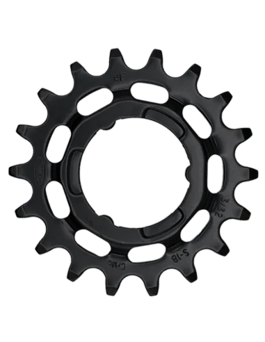 Tandwiel KMC Voor Shimano 18T O-MO Staal 3/32 inch - Zwart
