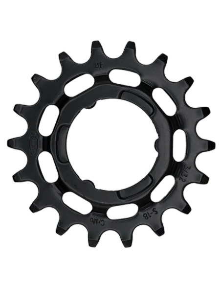 Tandwiel KMC Voor Shimano 18T O-MO Staal 3/32 inch - Zwart