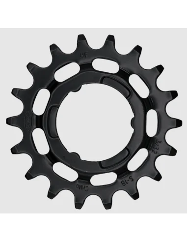 Tandwiel KMC Voor Shimano 18T O-MO Staal 3/32 inch - Zwart