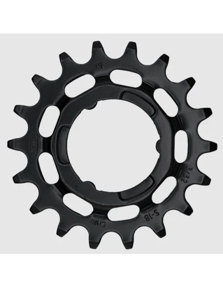 Tandwiel KMC Voor Shimano 18T O-MO Staal 3/32 inch - Zwart