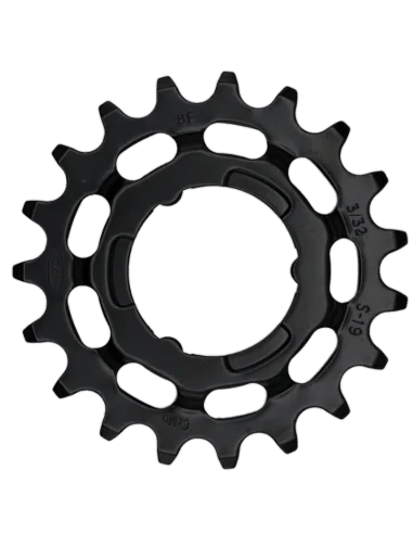 Tandwiel KMC Voor Shimano 19T O-MO Staal 3/32 inch - Zwart