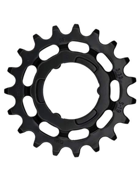 Tandwiel KMC Voor Shimano 19T O-MO Staal 3/32 inch - Zwart