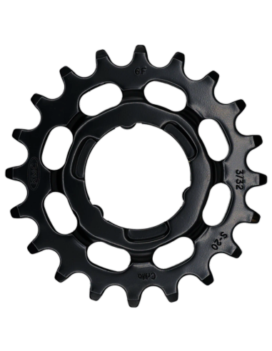 Tandwiel KMC Voor Shimano 20T O-MO Staal 3/32 inch - Zwart