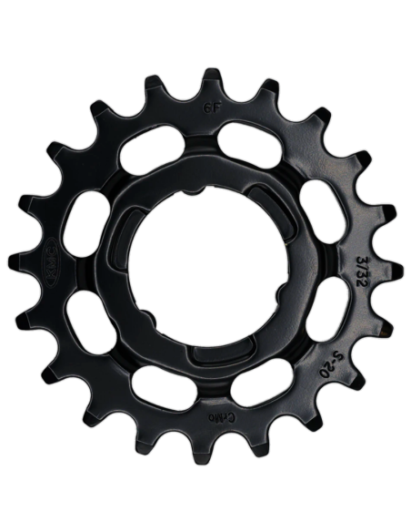 Tandwiel KMC Voor Shimano 20T O-MO Staal 3/32 inch - Zwart