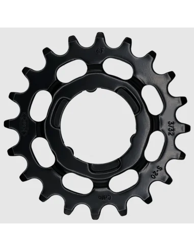 Tandwiel KMC Voor Shimano 20T O-MO Staal 3/32 inch - Zwart