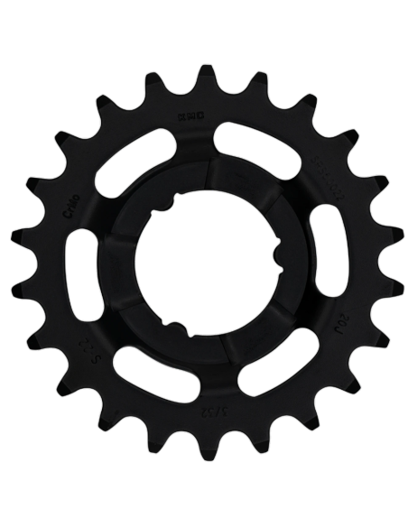 Tandwiel KMC Voor Shimano 22T O-MO Staal 3/32 inch - Zwart