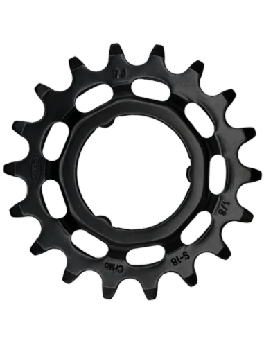 Tandwiel KMC Voor Shimano 18T O-MO Staal 1/8 inch - Zwart