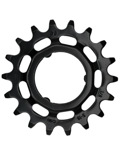Tandwiel KMC Voor Shimano 18T O-MO Staal 1/8 inch - Zwart