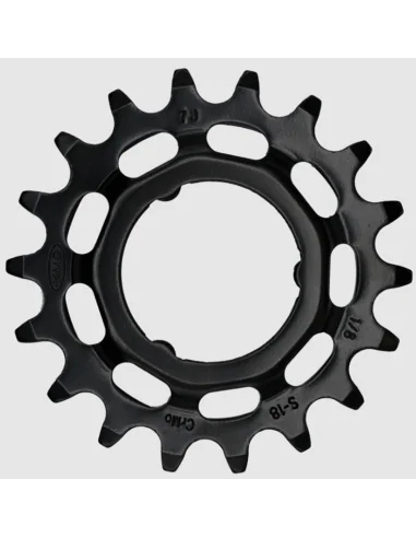 Tandwiel KMC Voor Shimano 18T O-MO Staal 1/8 inch - Zwart
