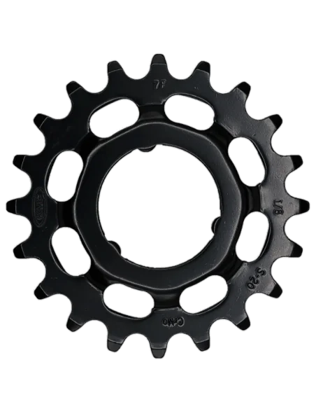 Tandwiel KMC Voor Shimano 20T O-MO Staal 1/8 inch - Zwart