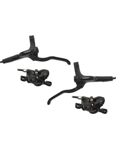 Hydraulische schijfremset Shimano MT200 voor- en achterzijde - zonder remschijf - zwart