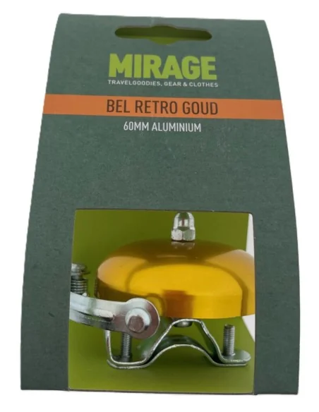 Mirage Fietsbel Retro Classic - 60 mm - goud