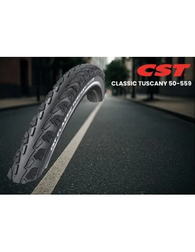 Buitenband CST Classic Tuscany 26 x 2.00'' / 50-559 - zwart met reflectie