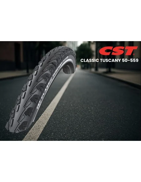 Buitenband CST Classic Tuscany 26 x 2.00'' / 50-559 - zwart met reflectie