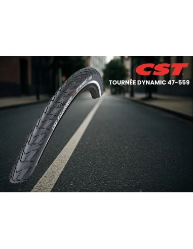 Buitenband CST Tournée 45 Dynamic 26 x 1.75" / 47-559 mm - zwart met reflectie