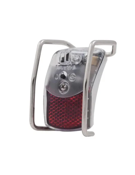 Achterlicht Spanninga Pixeo XB voor spatbordmontage - chroom - met beschermbeugel