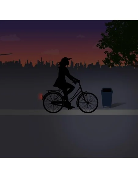 Achterlicht Spanninga Pixeo XB voor spatbordmontage - chroom - met beschermbeugel