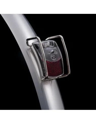 Achterlicht Spanninga Pixeo XB voor spatbordmontage - chroom - met beschermbeugel