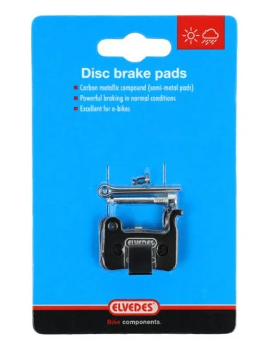 Schijfremblokset Elvedes - Shimano - Carbon Metallic Compound (semi metal pads) - 1 paar