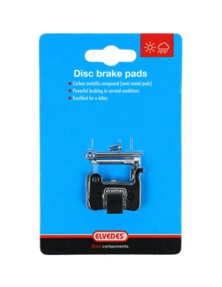 Schijfremblokset Elvedes - Shimano - Carbon Metallic Compound (semi metal pads) - 1 paar