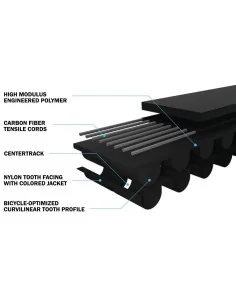 Aandrijfriem Gates CDN Carbon Drive 120T - zwart 2