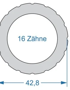 Power Tool Cyclus 2-zijdig T16 42.8 & Z12 23.0 2