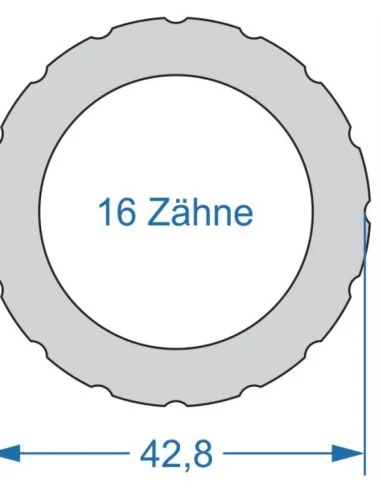 Power Tool Cyclus 2-zijdig T16 42.8 & Z12 23.0