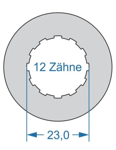 Power Tool Cyclus 2-zijdig T16 42.8 & Z12 23.0