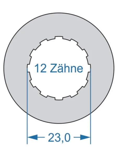 Power Tool Cyclus 2-zijdig T16 42.8 & Z12 23.0