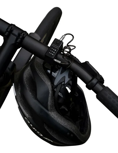Fietshelmslot LCKT met stuurbevestiging - codeslot, 90 cm