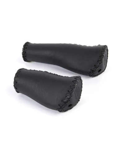 Handvatset Velo Ergo leer - 135/92 mm - zwart