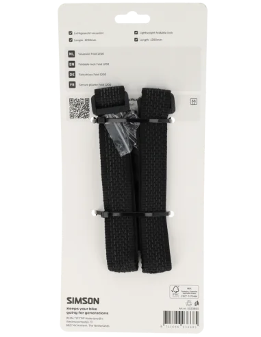 Vouwslot Simson Fold 1200 - zwart