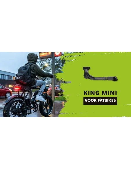 Achterstandaard Ursus King Mini R78 - 16 t/m 24'' - geschikt voor fatbike - 40 mm boutafstand - zwart