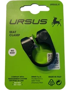 Zadelpenklem Ursus ø25.7 mm aluminium - zwart