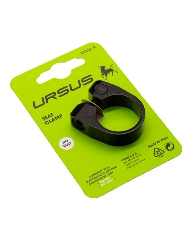 Zadelpenklem Ursus ø31.8 mm aluminium - zwart