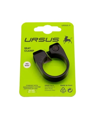Zadelpenklem Ursus ø34.9 mm aluminium - zwart