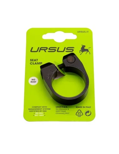Zadelpenklem Ursus ø38.1 mm aluminium - zwart
