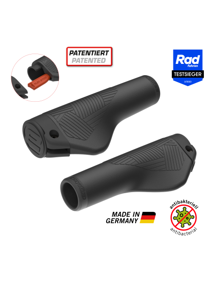 Handvatset Ergotec EG-Active Flex 135/135 mm - zwart