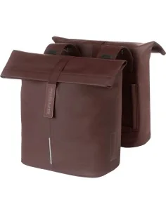 Dubbele fietstas Basil City 28-32 liter 12 x 29 x 30 cm - roasted brown