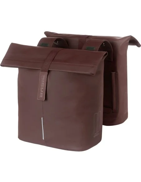 Dubbele fietstas Basil City 28-32 liter 12 x 29 x 30 cm - roasted brown