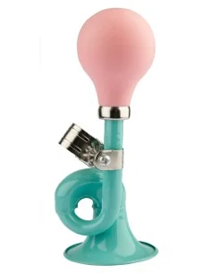 Fietstoeter krul PexKids - groen met roze bol