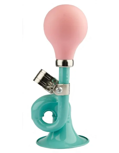 Fietstoeter krul PexKids - groen met roze bol