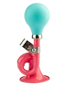 Fietstoeter krul PexKids - roze met groene bol