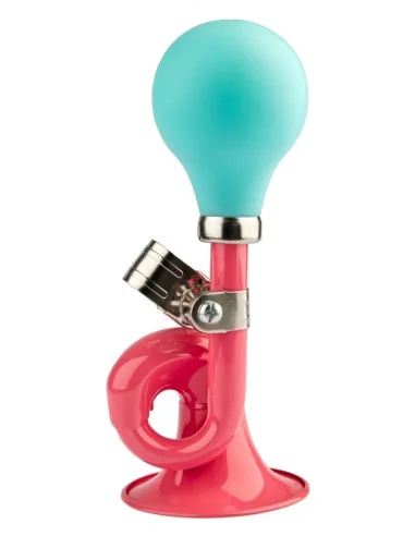 Fietstoeter krul PexKids - roze met groene bol