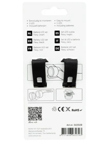 Verlichtingsset Simson 'Flexy' LED set - zwart