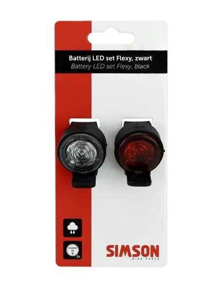 Verlichtingsset Simson 'Flexy' LED set - zwart