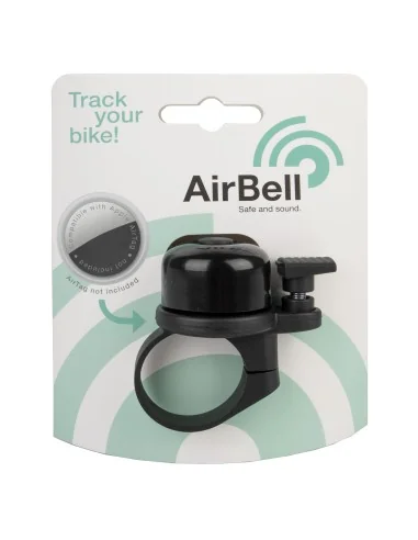 Airbell fietsbel met Airtag houder ø31.8mm - zwart