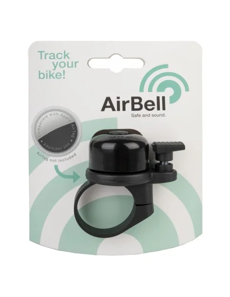 Airbell fietsbel met Airtag houder ø31.8mm - zwart
